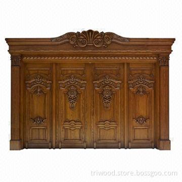 Exquisite Interior Composite Wood Door with Natural Wood Veneer and Environment-friendly Painting